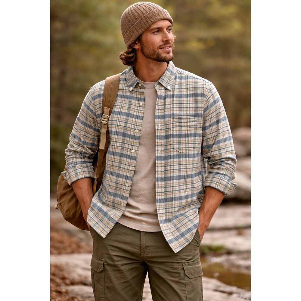 LL Bean Men's‎ XL Traditional Fit Plaid Button Shirt Cabincore Outdoor Preppy